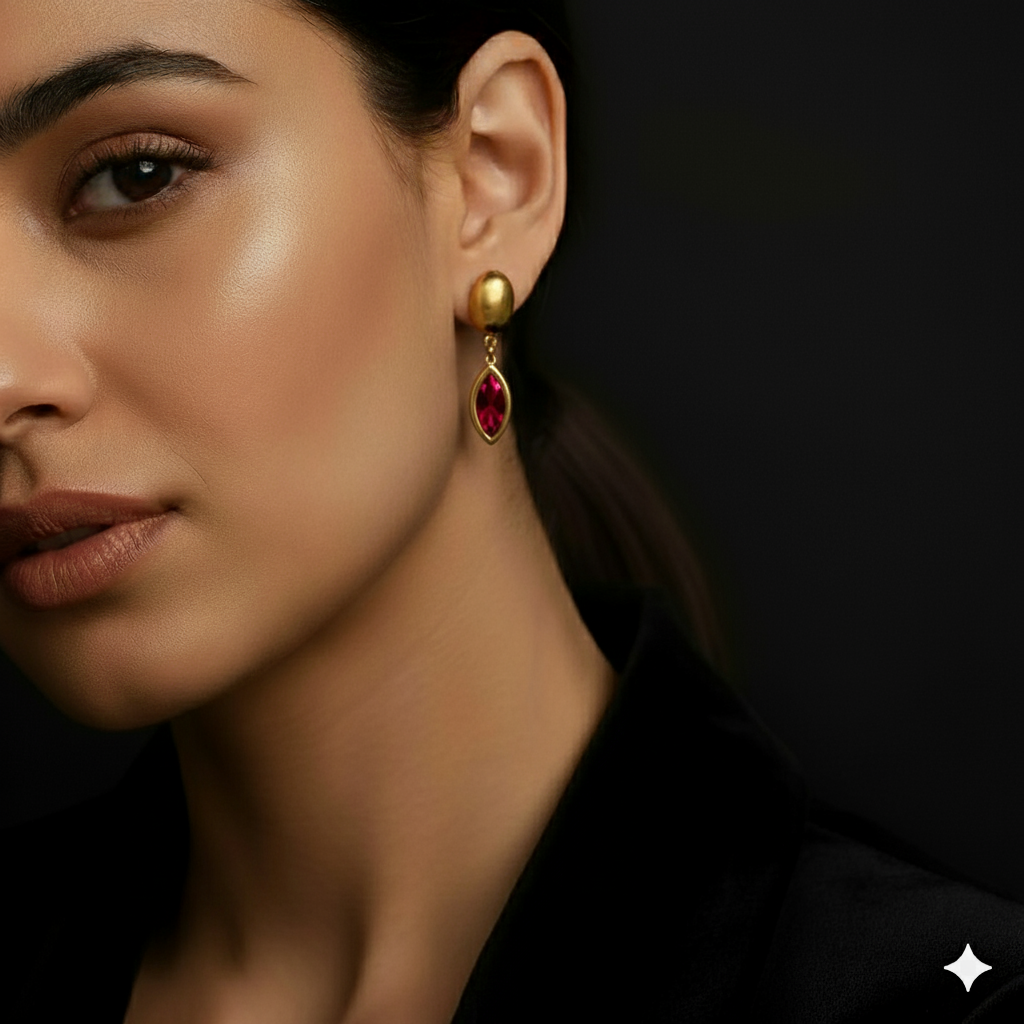 Nivora Shine Geometric Glass Stainless Steel Drop Earrings for Women Mother Hypoallergenic Dangle Earrings Jewelry Wedding Gifts