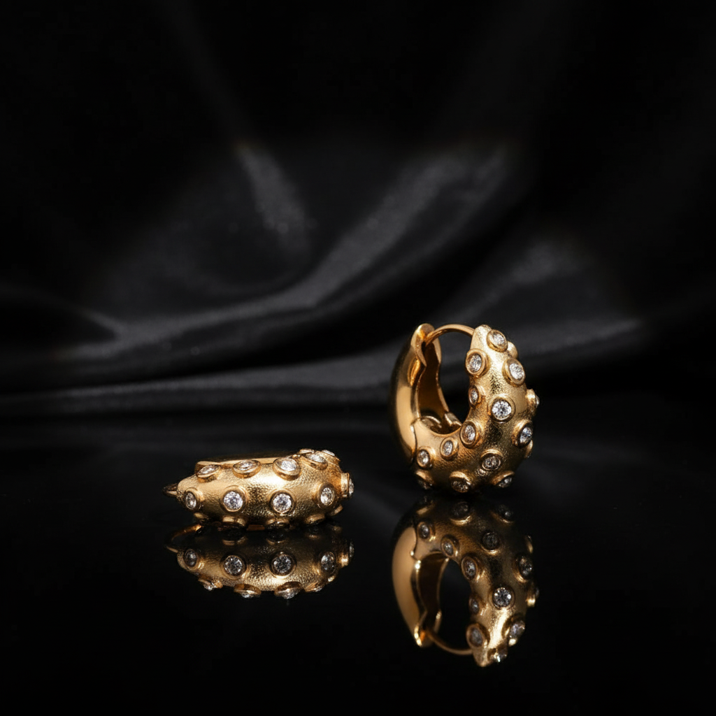 JEWELIXIRS Celestial Bubble Hoop Earring