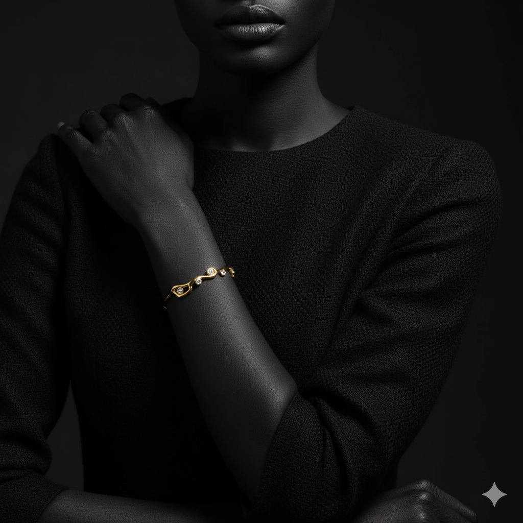 JEWELIXIRS Scattered Gems Cuff Bracelets