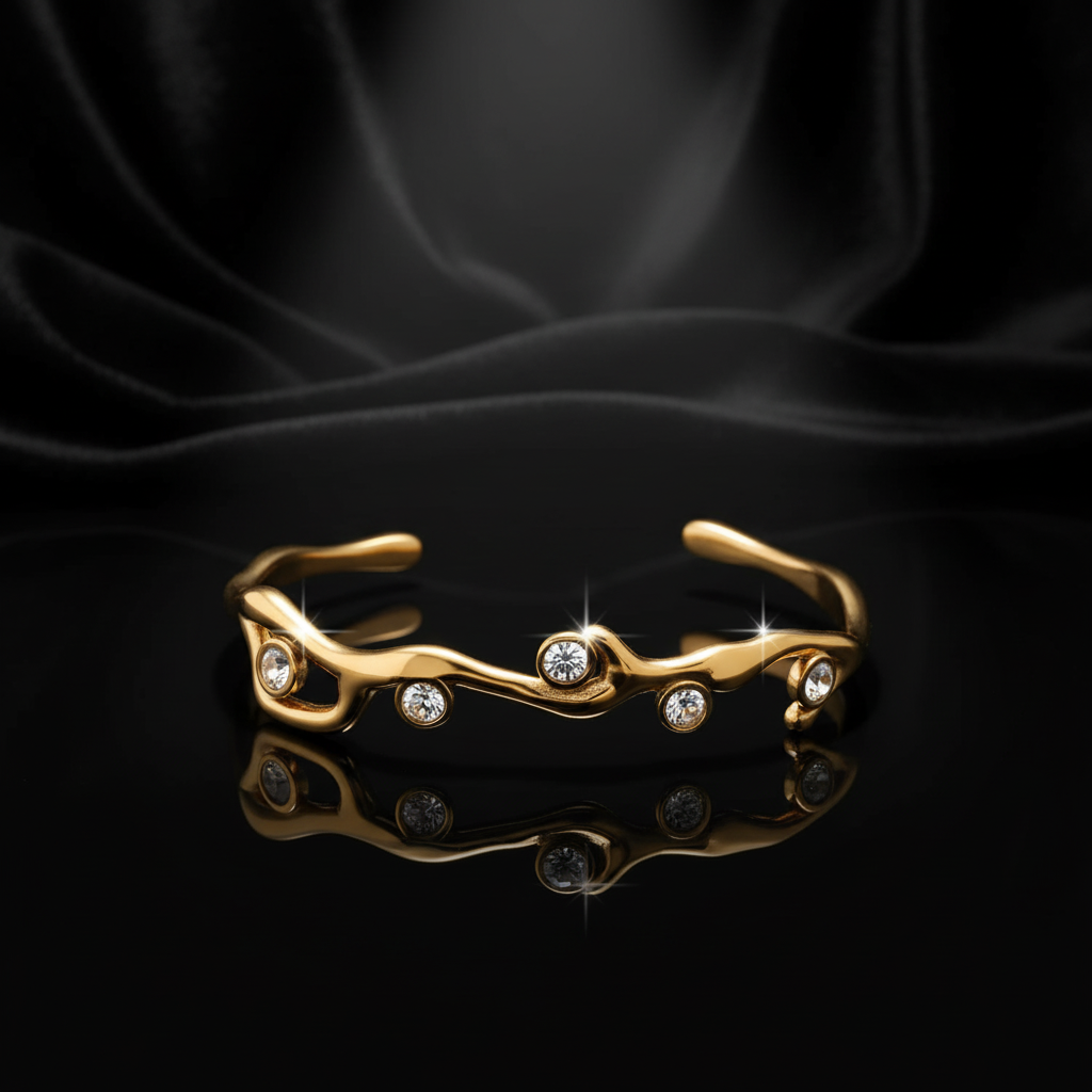 JEWELIXIRS Scattered Gems Cuff Bracelets