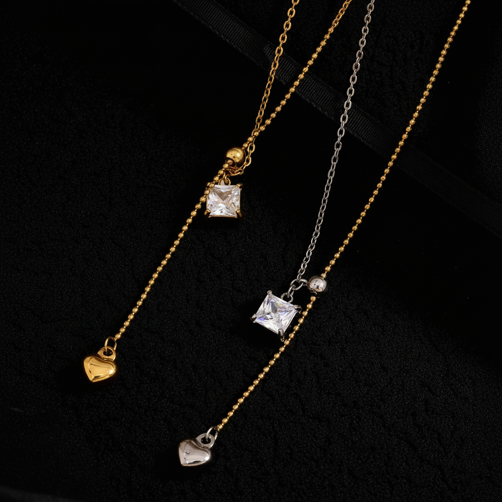 JEWELIXIRS Delicate Lariat Necklace