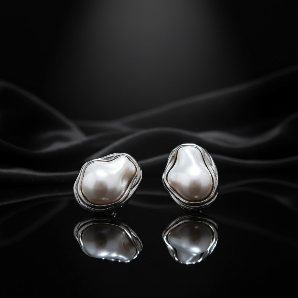 JEWELIXIRS Baroque Pearl Stud Earring