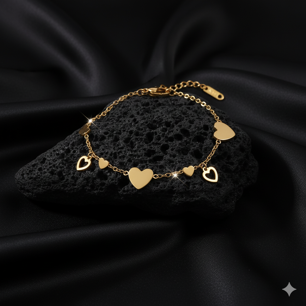 JEWELIXIRS Fluttering Hearts Bracelet