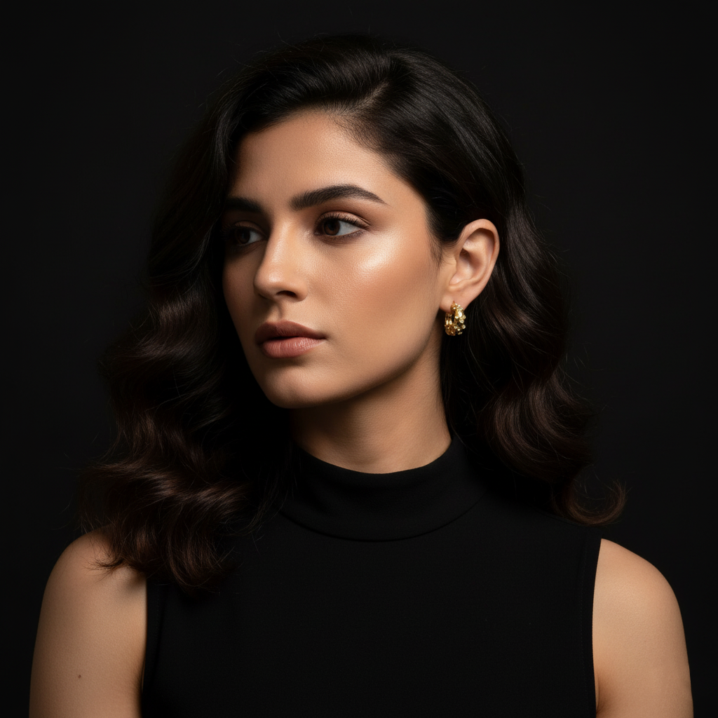 JEWELIXIRS Celestial Bubble Hoop Earring