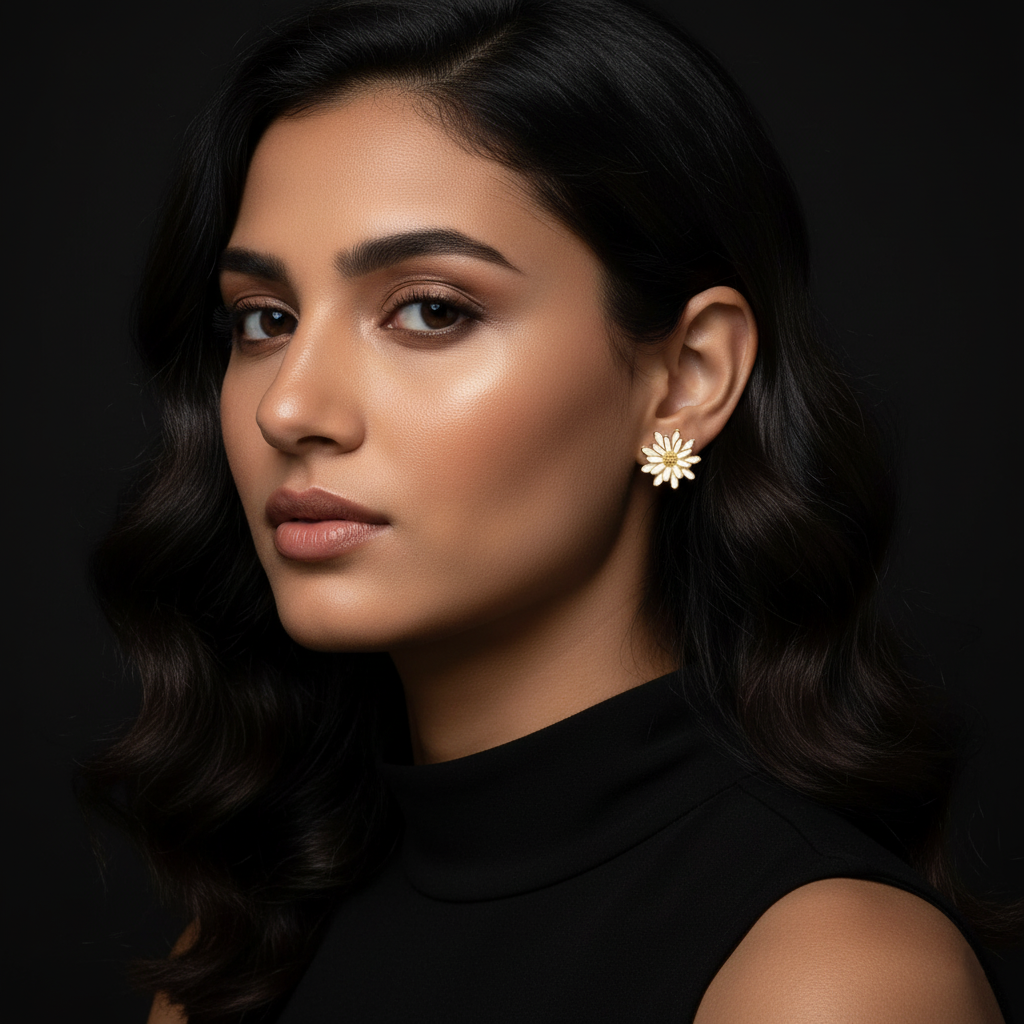 JEWELIXIRS Daisy Bloom Stud Earring