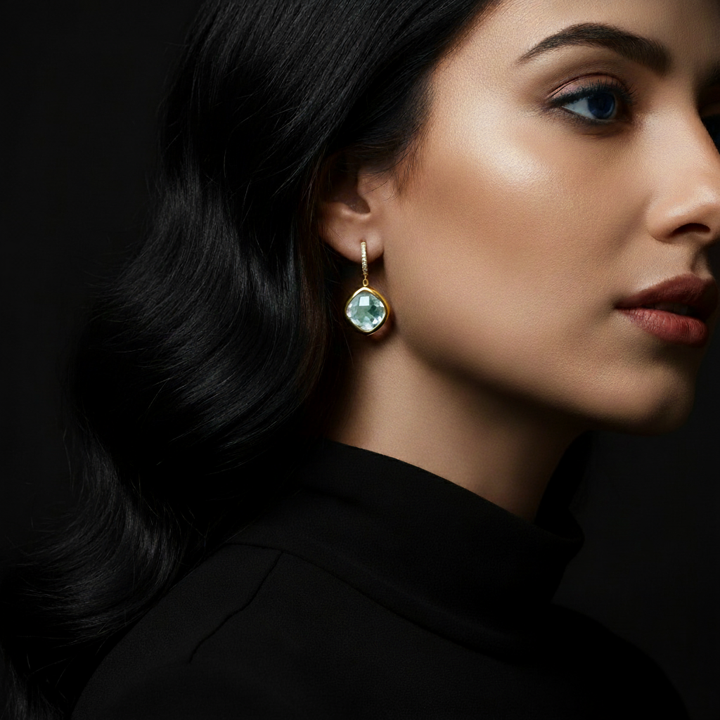 JEWELIXIRS Cushion Drop Earring