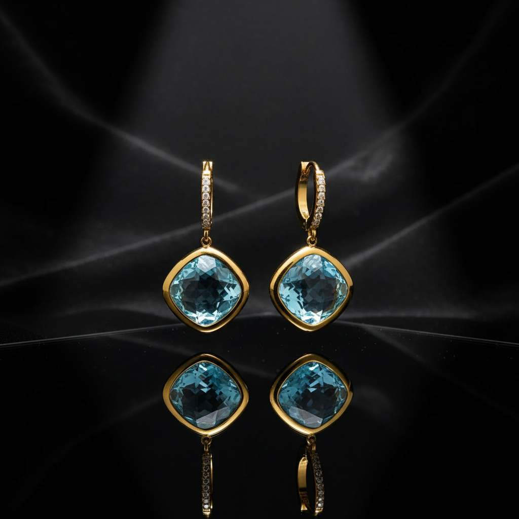 JEWELIXIRS Cushion Drop Earring