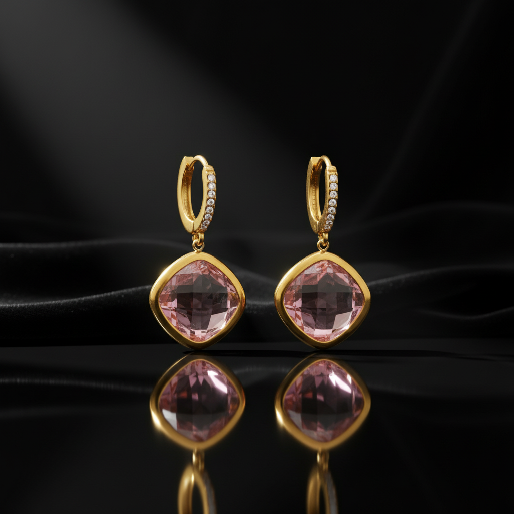 JEWELIXIRS Cushion Drop Earring