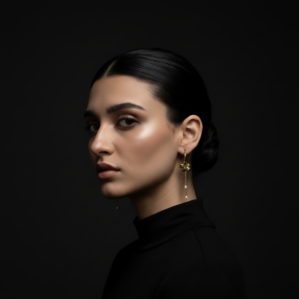 JEWELIXIRS Blossom Pearl Hoop Earring