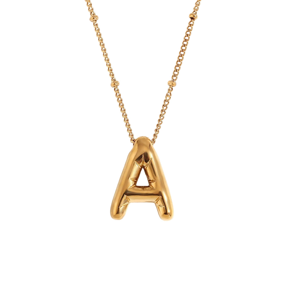 JEWELIXIRS Puffed Letters Necklaces