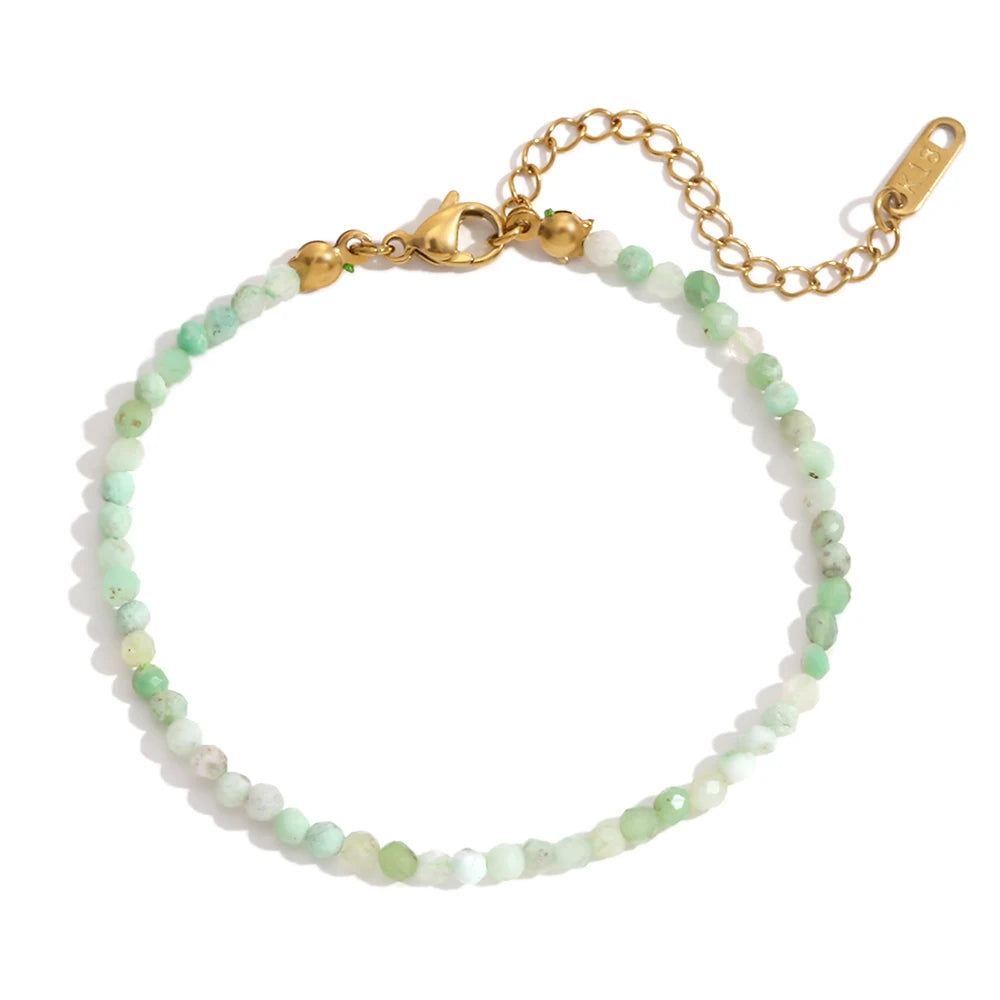 JEWELIXIRS Faceted Micro-Bead Anklets
