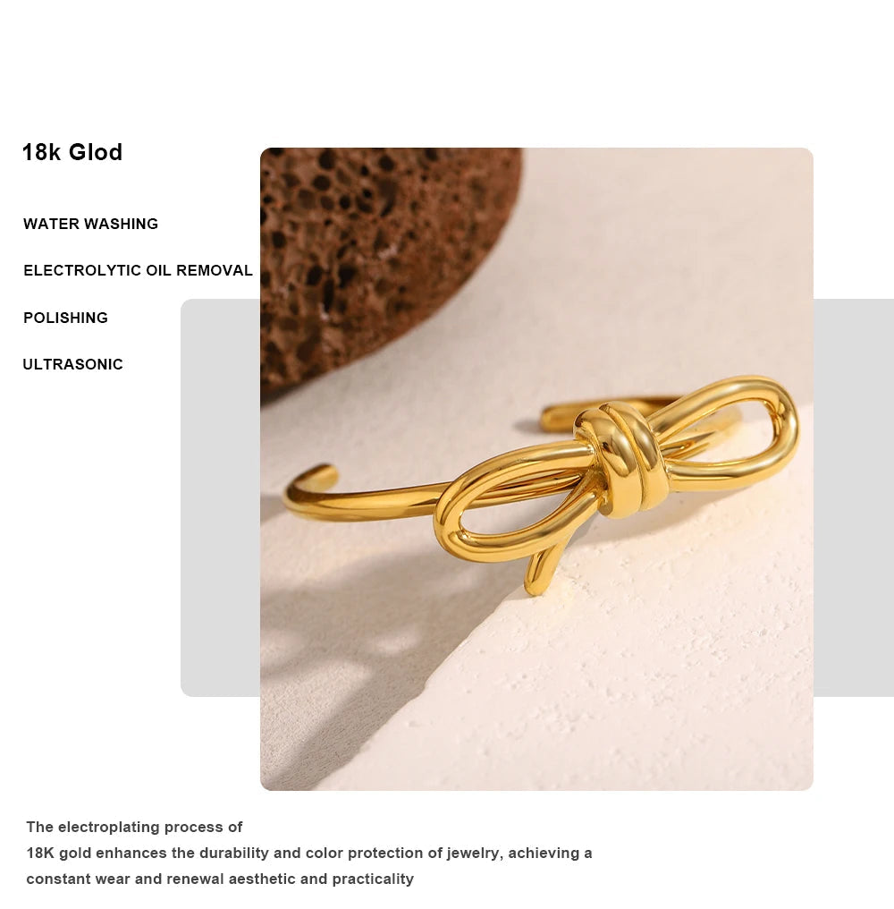JEWELIXIRS polished knotted bow cuff Bracelet