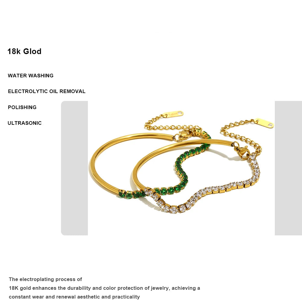 JEWELIXIRS Gemstone Half-Bangle