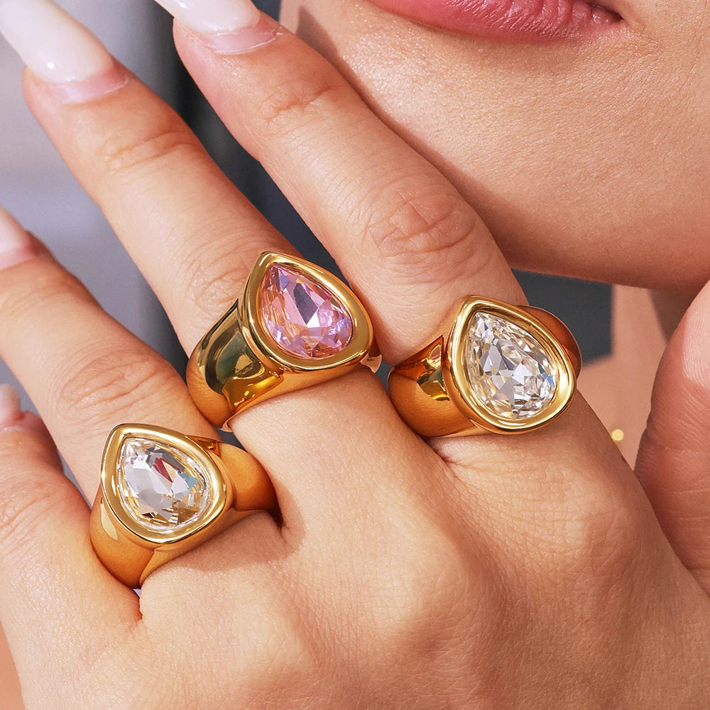 JEWELIXIRS Tear Drop Ring