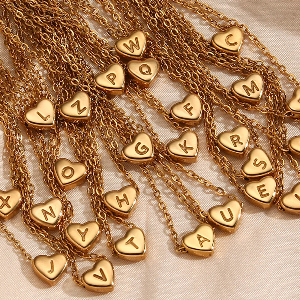 JEWELIXIRS Letters Heart Necklace