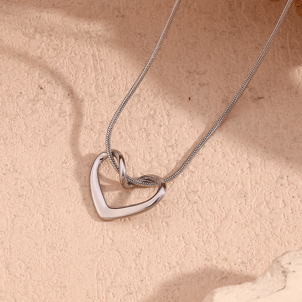 JEWELIXIRS Floating Heart Necklace
