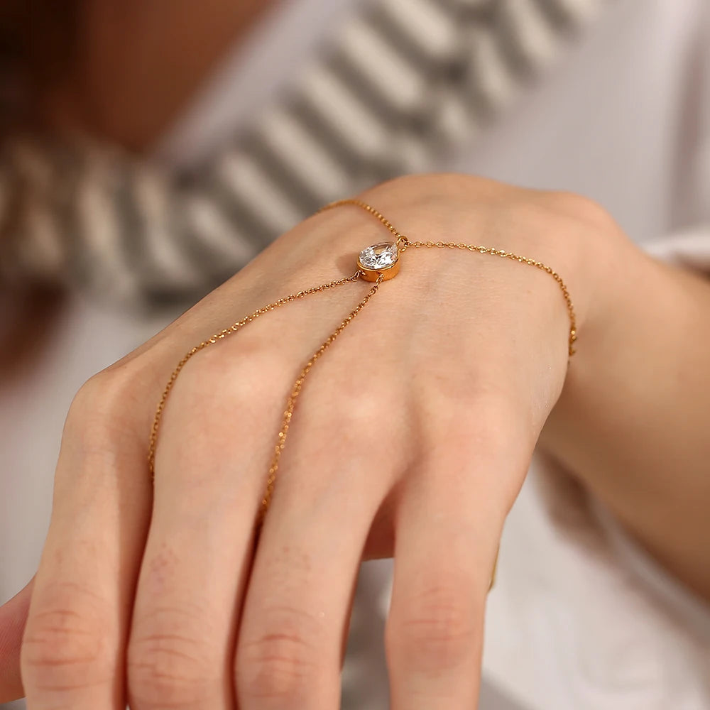 JEWELIXIRS Teardrop Delicate Bracelet