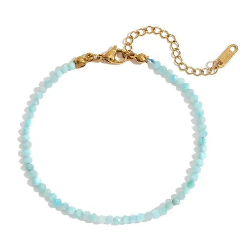 JEWELIXIRS Faceted Micro-Bead Anklets