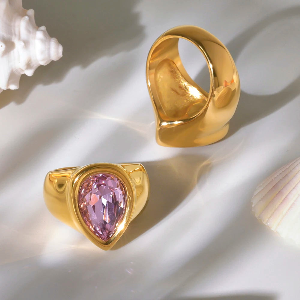 JEWELIXIRS Tear Drop Ring