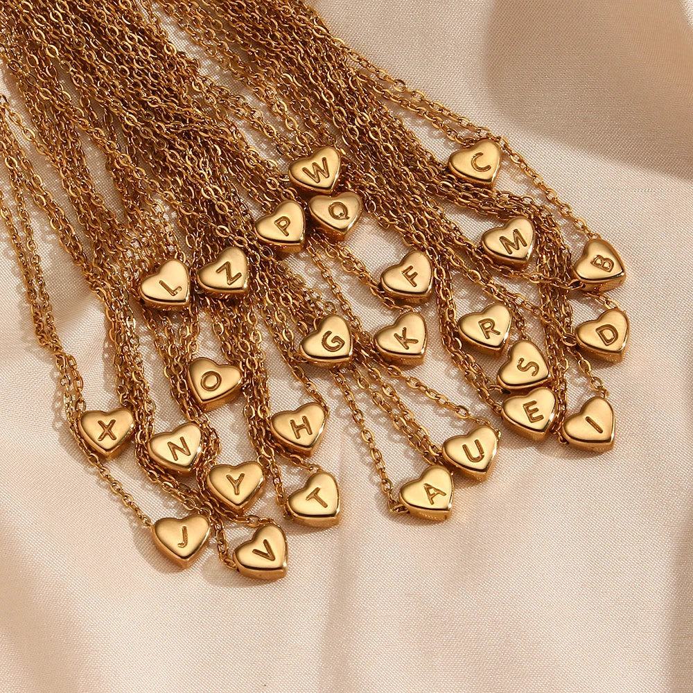JEWELIXIRS Letters Heart Necklace
