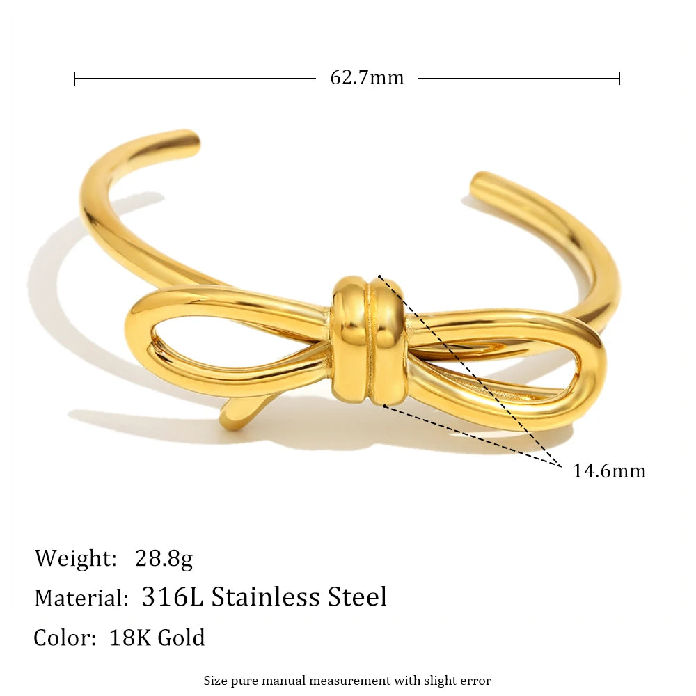 JEWELIXIRS polished knotted bow cuff Bracelet