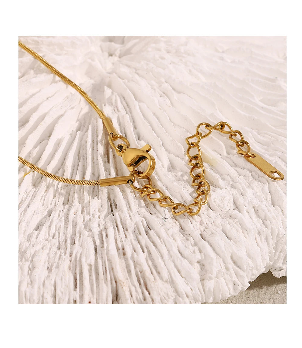 JEWELIXIRS Organic Link Pendant Necklace