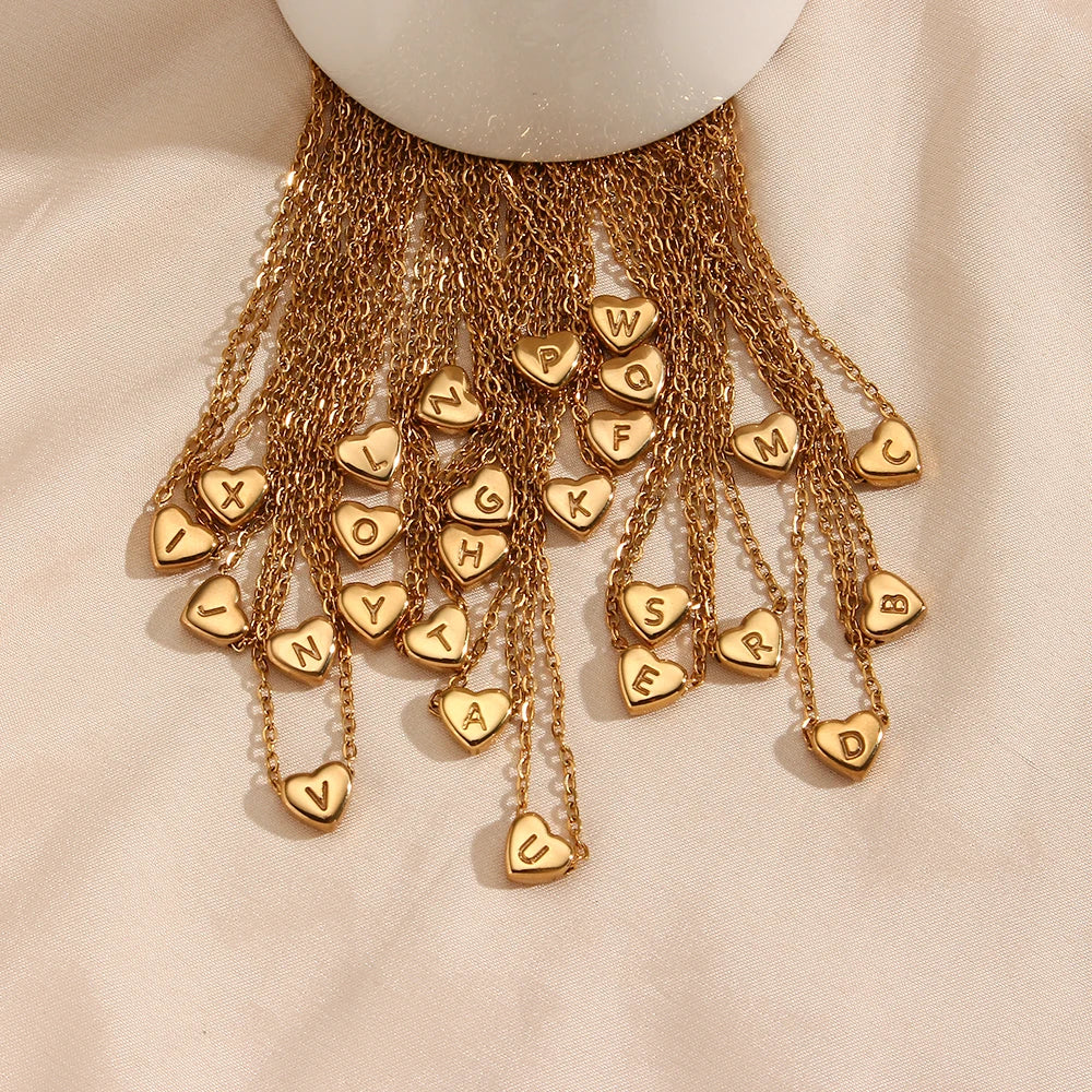 JEWELIXIRS Letters Heart Necklace