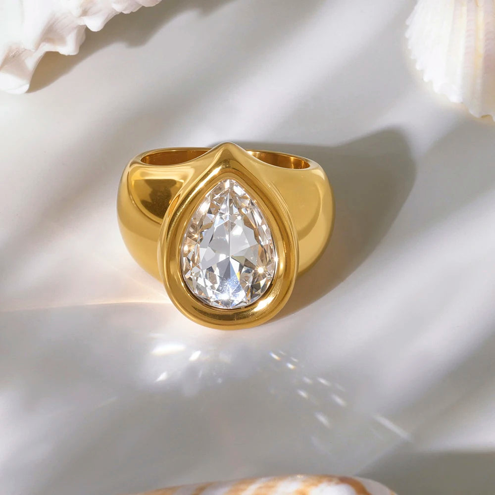 JEWELIXIRS Tear Drop Ring