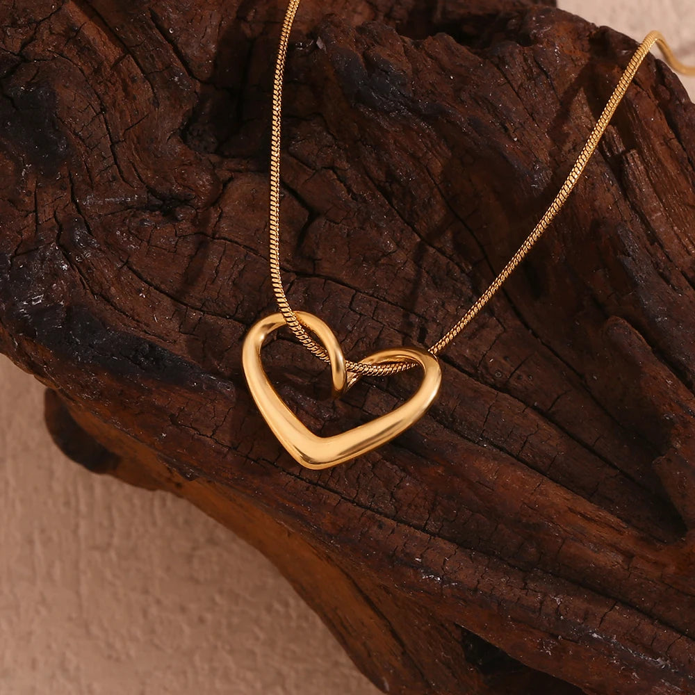 JEWELIXIRS Floating Heart Necklace