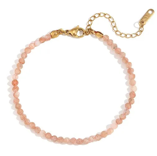 JEWELIXIRS Faceted Micro-Bead Anklets