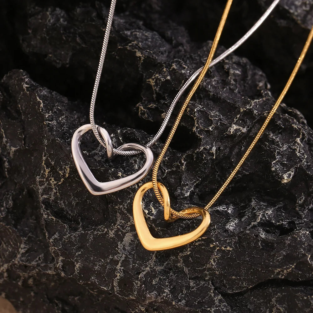 JEWELIXIRS Floating Heart Necklace