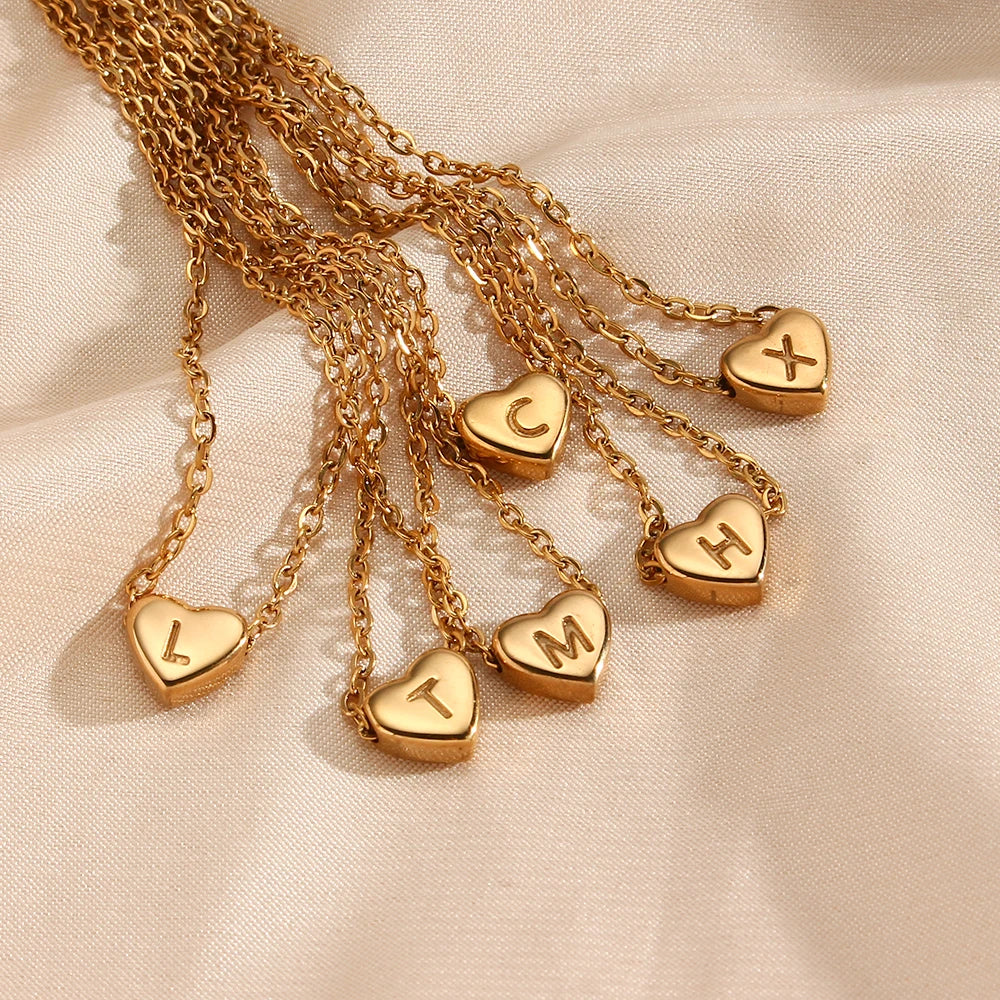 JEWELIXIRS Letters Heart Necklace