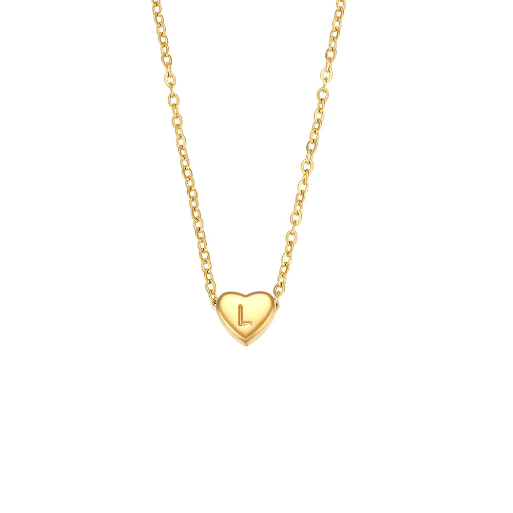 JEWELIXIRS Letters Heart Necklace