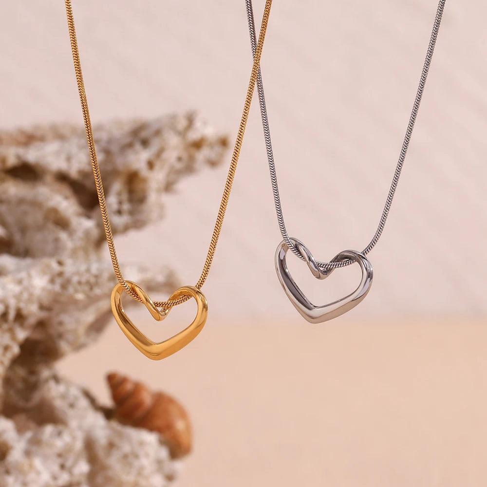 JEWELIXIRS Floating Heart Necklace