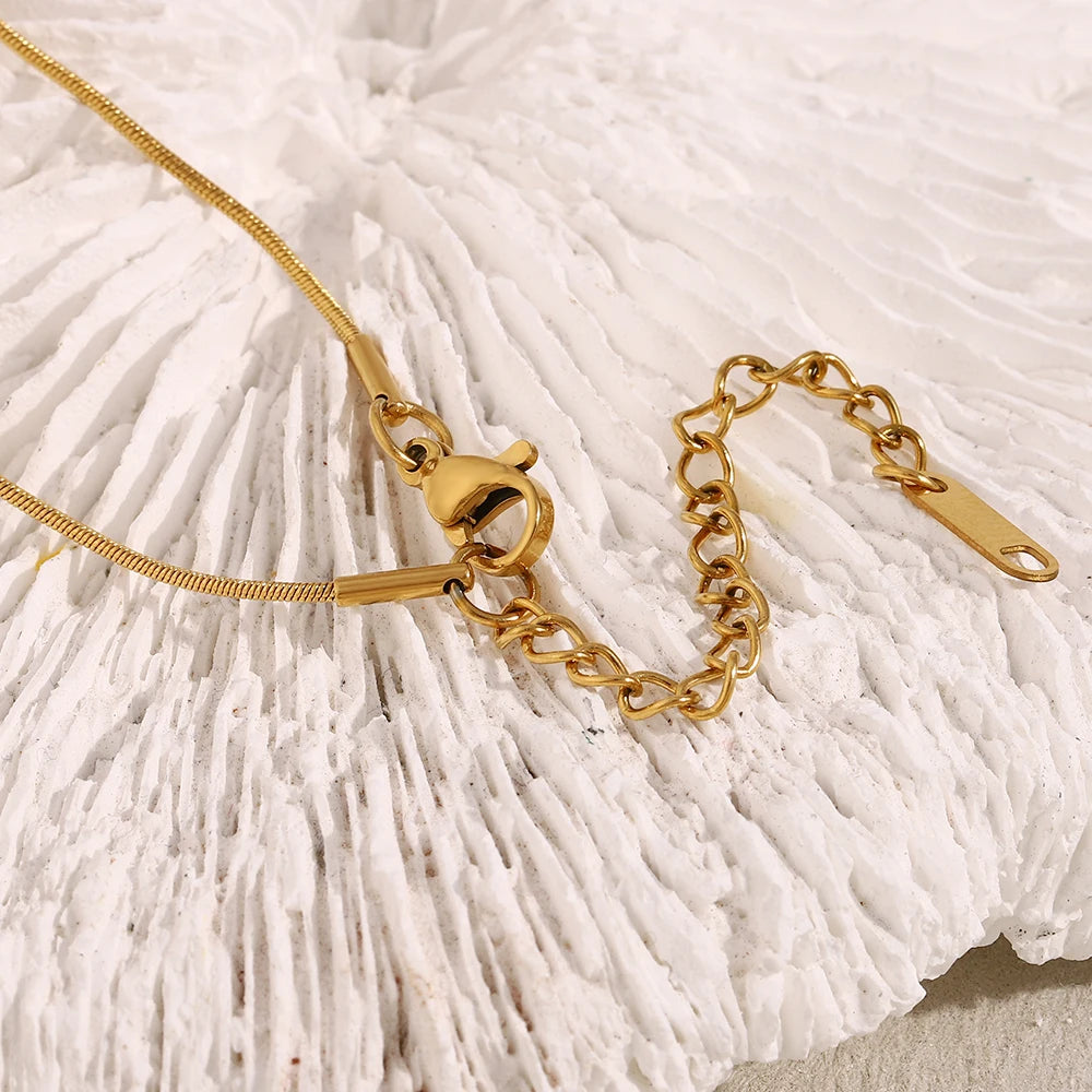 JEWELIXIRS Organic Link Pendant Necklace