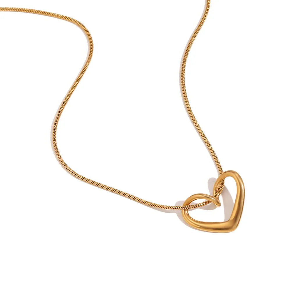 JEWELIXIRS Floating Heart Necklace