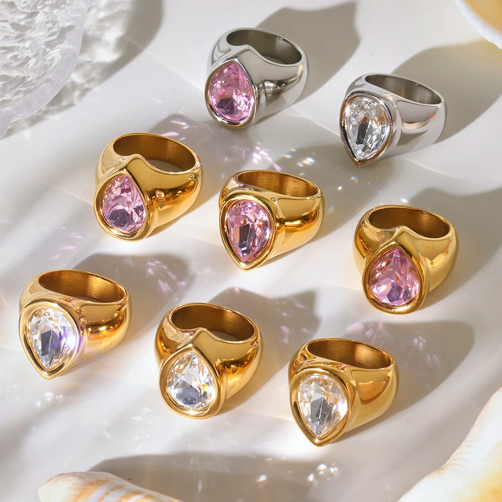 JEWELIXIRS Tear Drop Ring