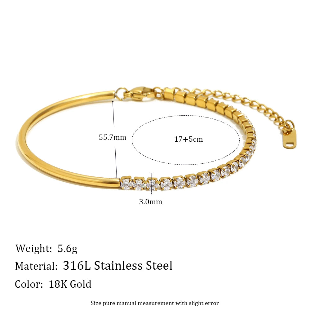 JEWELIXIRS Gemstone Half-Bangle