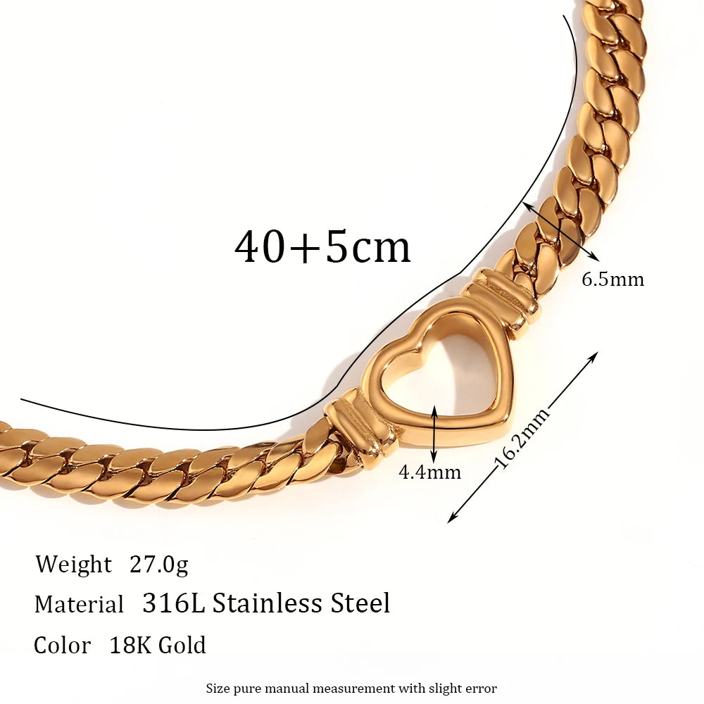 JEWELIXIRS Heart Clasp Necklace