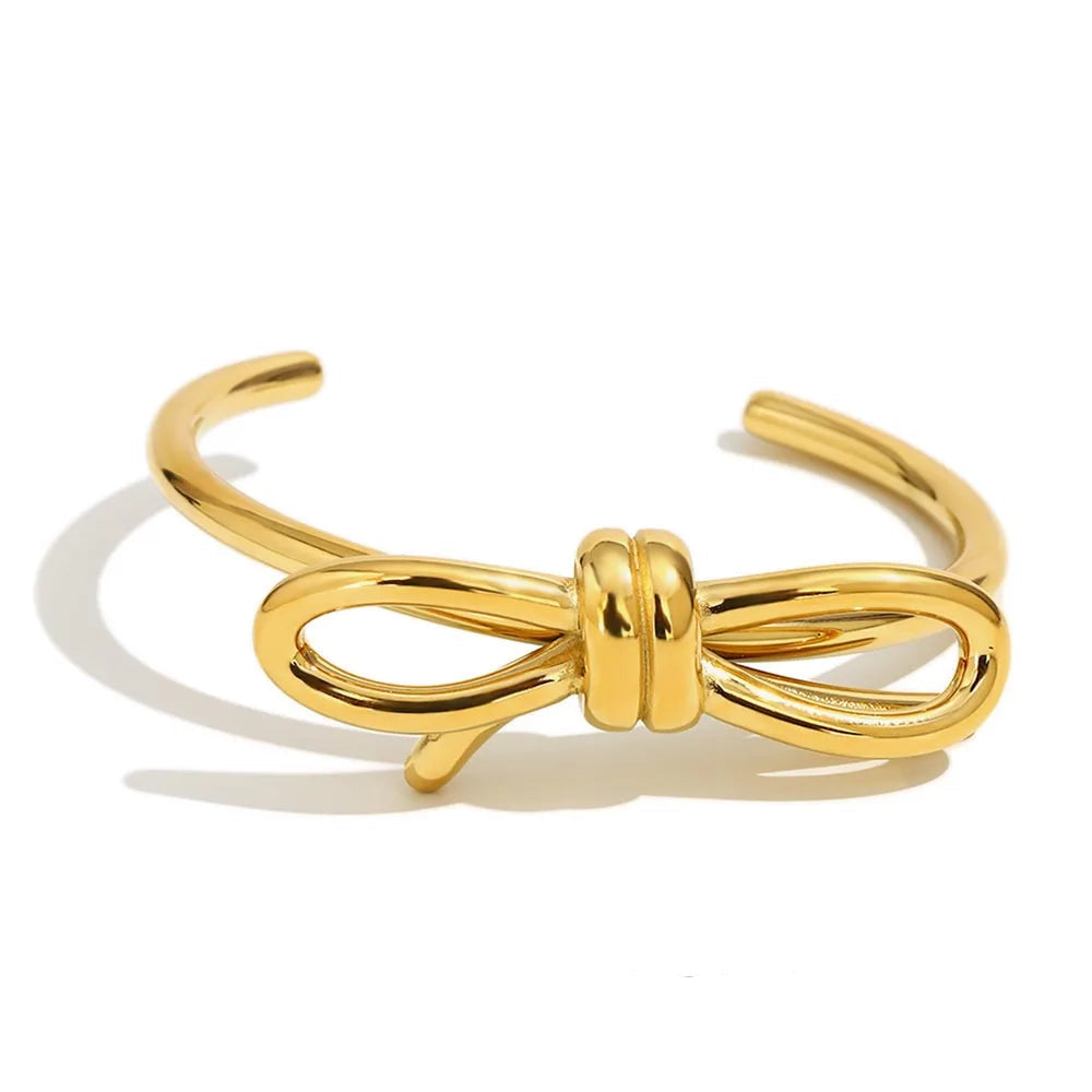 JEWELIXIRS polished knotted bow cuff Bracelet