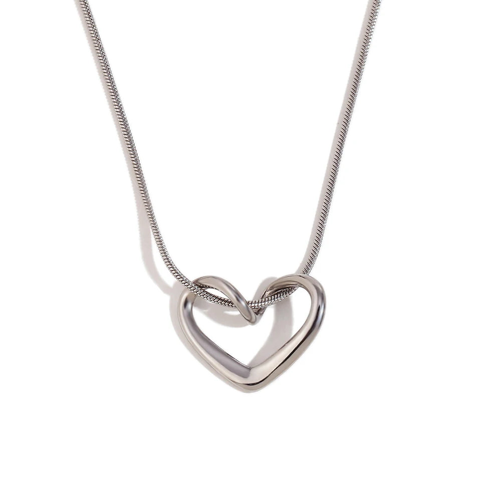 JEWELIXIRS Floating Heart Necklace