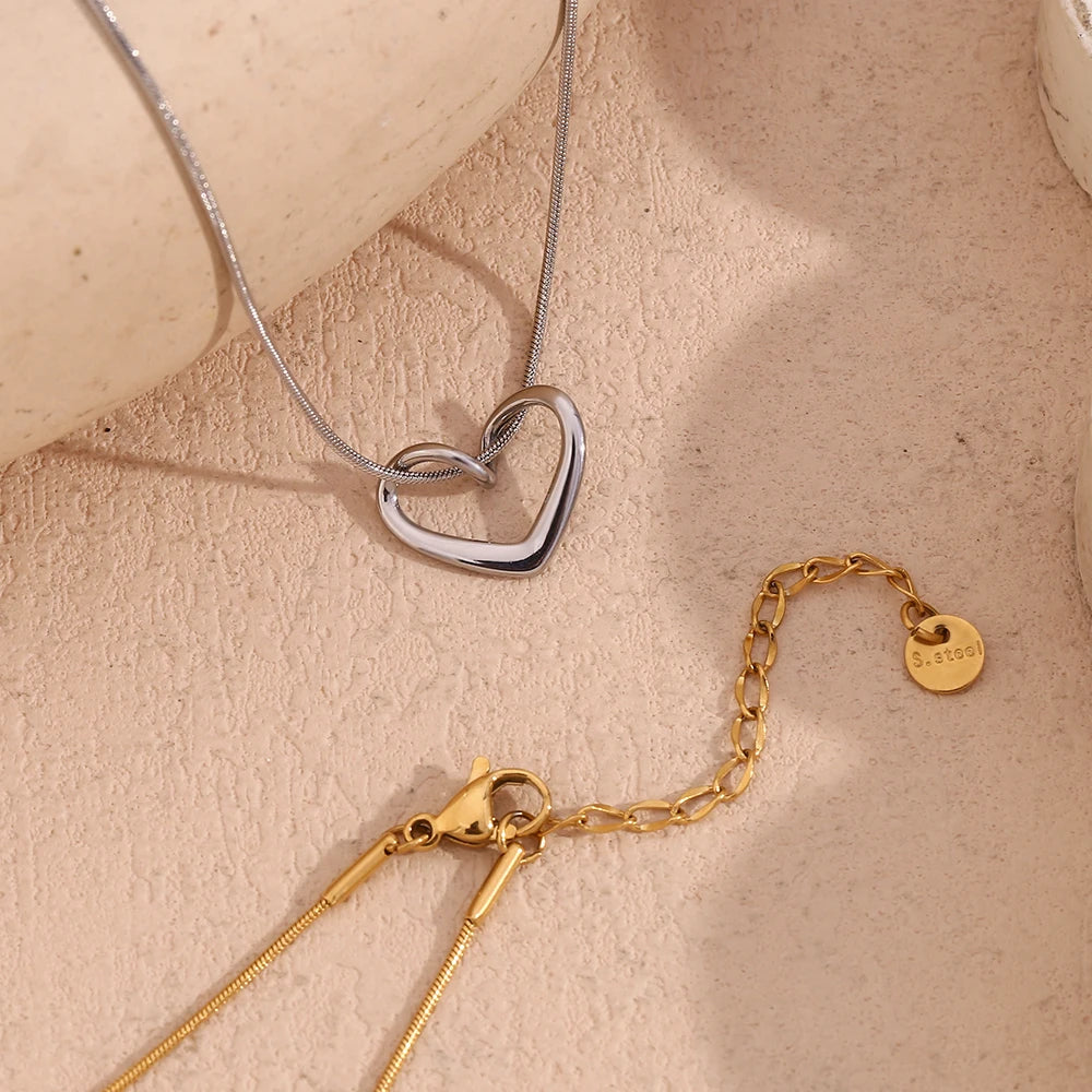 JEWELIXIRS Floating Heart Necklace