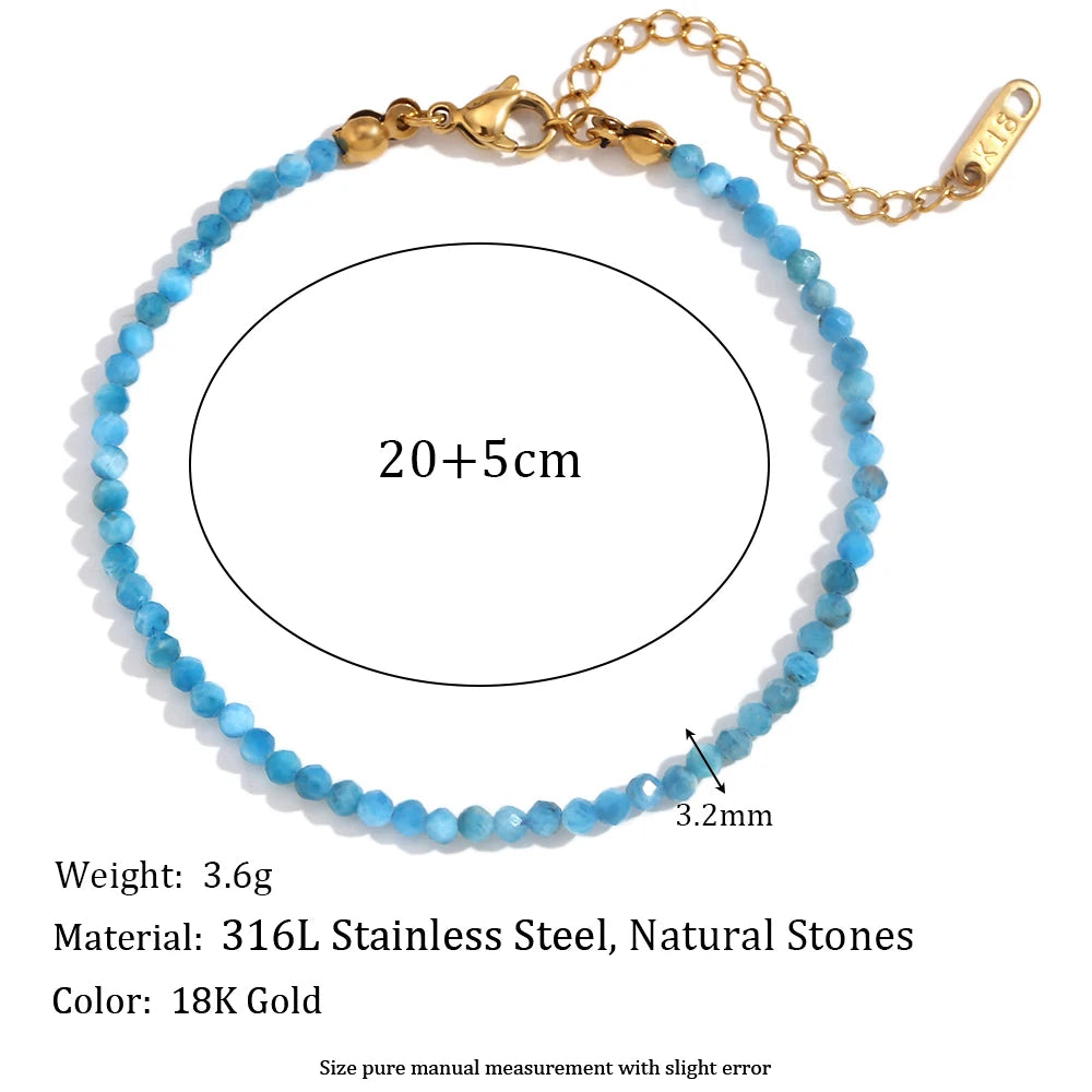 JEWELIXIRS Faceted Micro-Bead Anklets