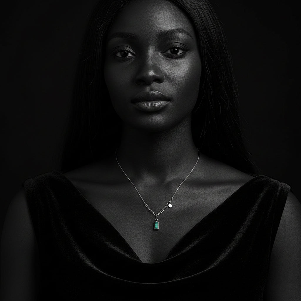 JEWELIXIRS Malachite Link Necklace