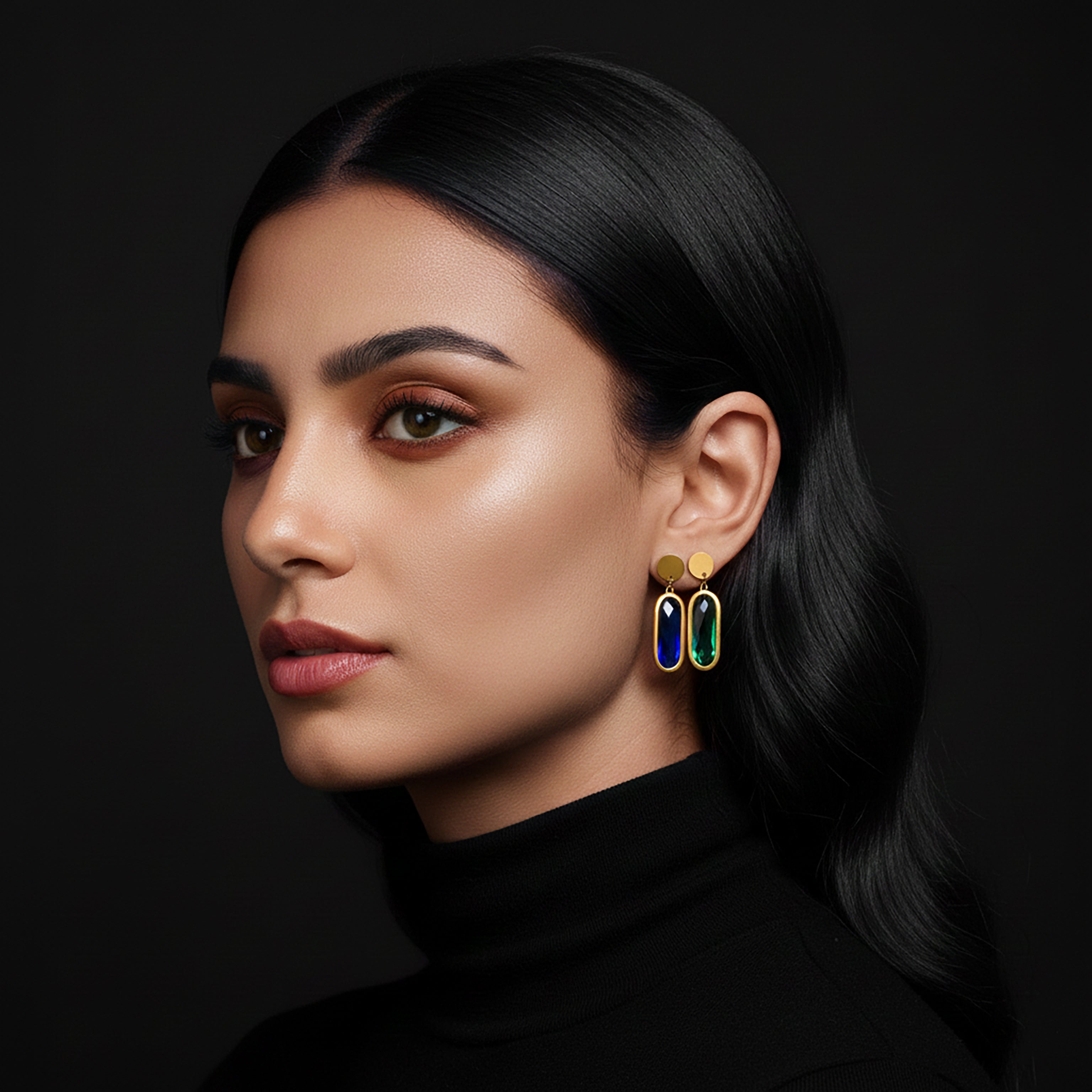 JEWELIXIRS Oval Drop Earring