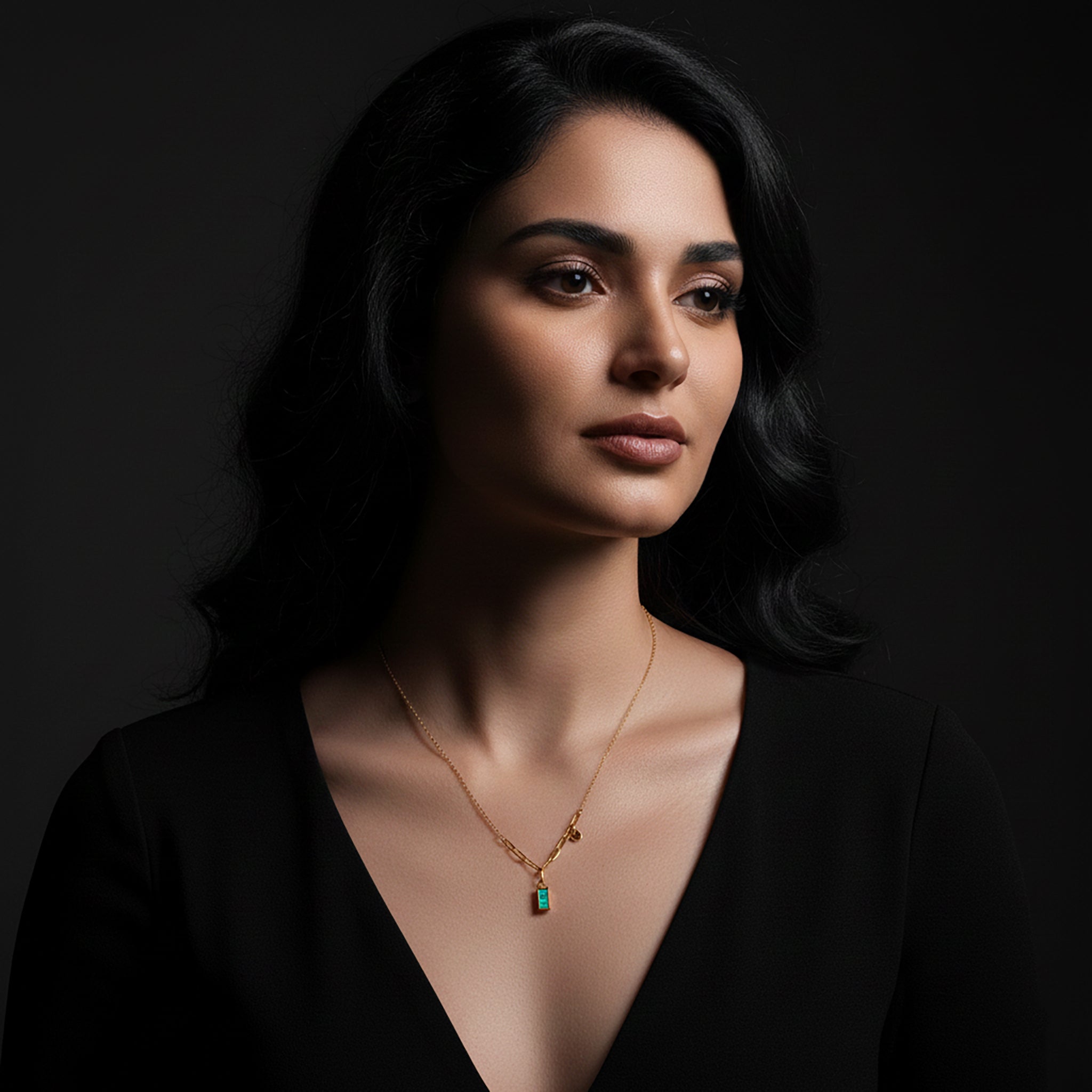 JEWELIXIRS Malachite Link Necklace